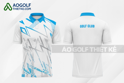Mẫu áo golf có cổ CLB Cần Giuộc màu trắng thiết kế cao cấp GF352