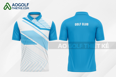 Mẫu áo golf có cổ CLB Đăk Glei màu xanh da trời thiết kế nữ GF412