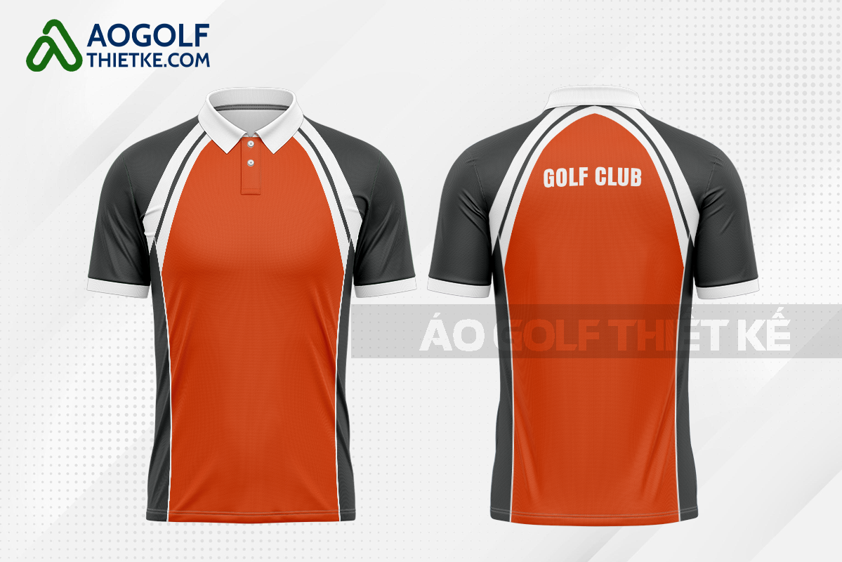 Mẫu áo golf có cổ CLB Đình Tân màu cam thiết kế GF322