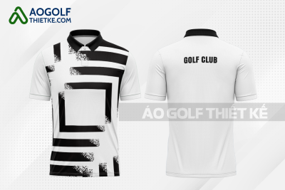 Mẫu áo golf có cổ CLB Đông Anh màu trắng tự thiết kế GF441