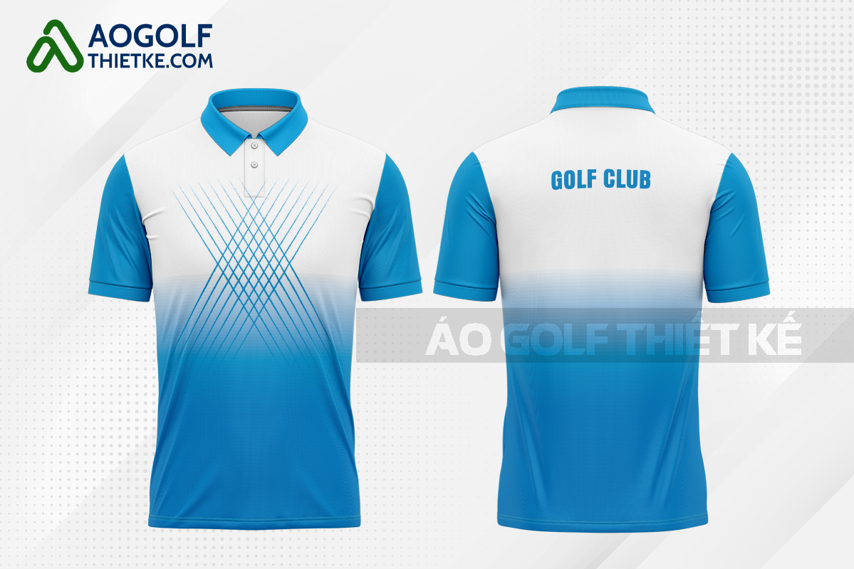 Mẫu áo golf có cổ CLB Gò Dầu màu xanh da trời thiết kế tốt nhất GF486