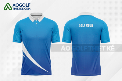 Mẫu áo golf nam CLB Bến Tre màu xanh da trời thiết kế GF310