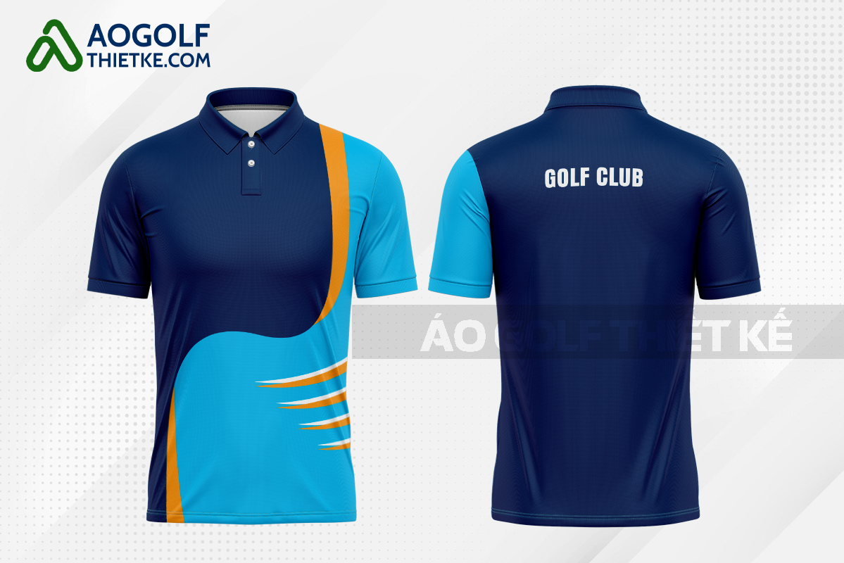 Mẫu áo golf nam CLB Cẩm Giàng màu tím than thiết kế cao cấp GF340