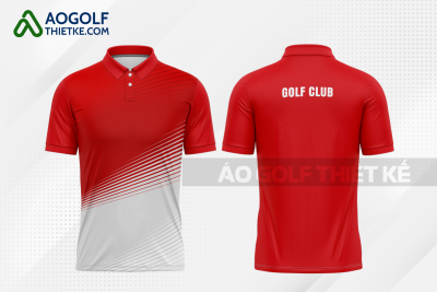 Mẫu áo golf nam CLB Cư Kuin màu đỏ thiết kế cao cấp GF400