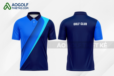 Mẫu áo golf nam CLB Đức Linh màu tím than thiết kế độc GF459