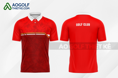 Mẫu áo golf nam CLB Gia Lộc màu đỏ thiết kế cao cấp GF474