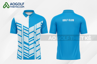 Mẫu áo golf nam CLB Hà Đông màu xanh da trời thiết kế chính hãng GF489