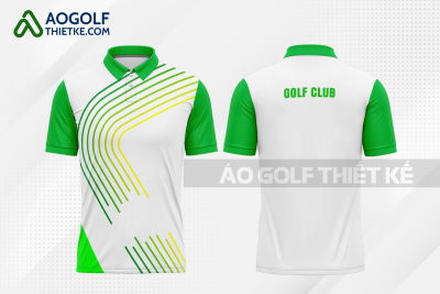 Mẫu áo golf nam CLB Vietcombank màu xanh lá thiết kế độc GF415
