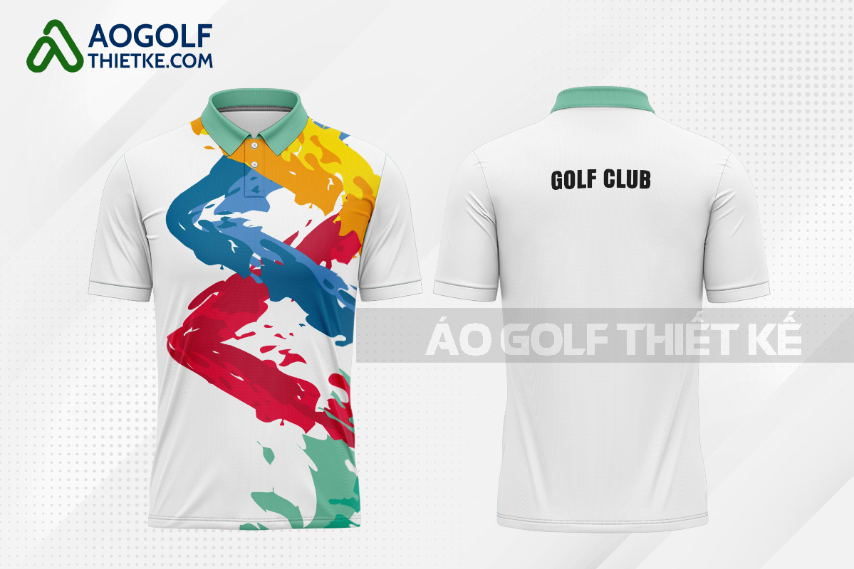 Mẫu áo polo golf CLB Chợ Lách màu hồng thiết kế đẹp GF384