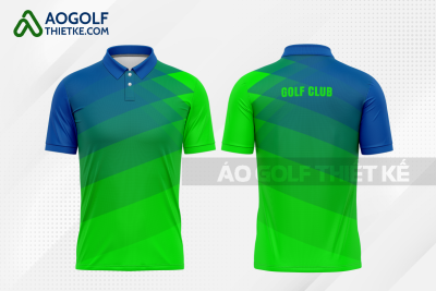 Mẫu áo polo golf CLB Cư Jút màu xanh nõn chuối tự thiết kế GF399