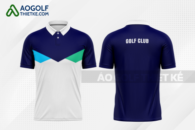 Mẫu áo polo golf CLB Gia Lâm màu xanh tím than tự thiết kế GF473