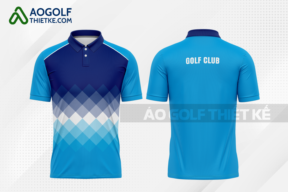 Mẫu áo polo golf CLB Gò Vấp màu xanh da trời thiết kế nữ GF488