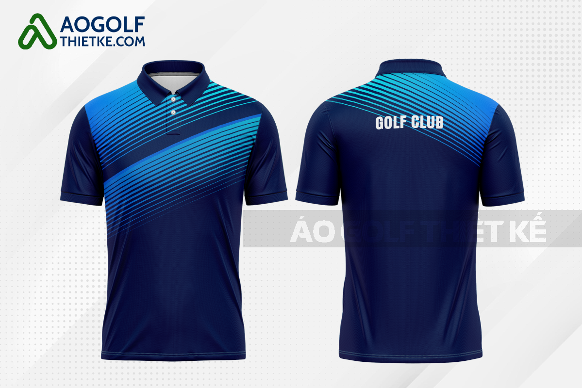 Mẫu áo thi đấu golf CLB Cao Phong màu xanh tím than thiết kế chính hãng GF359