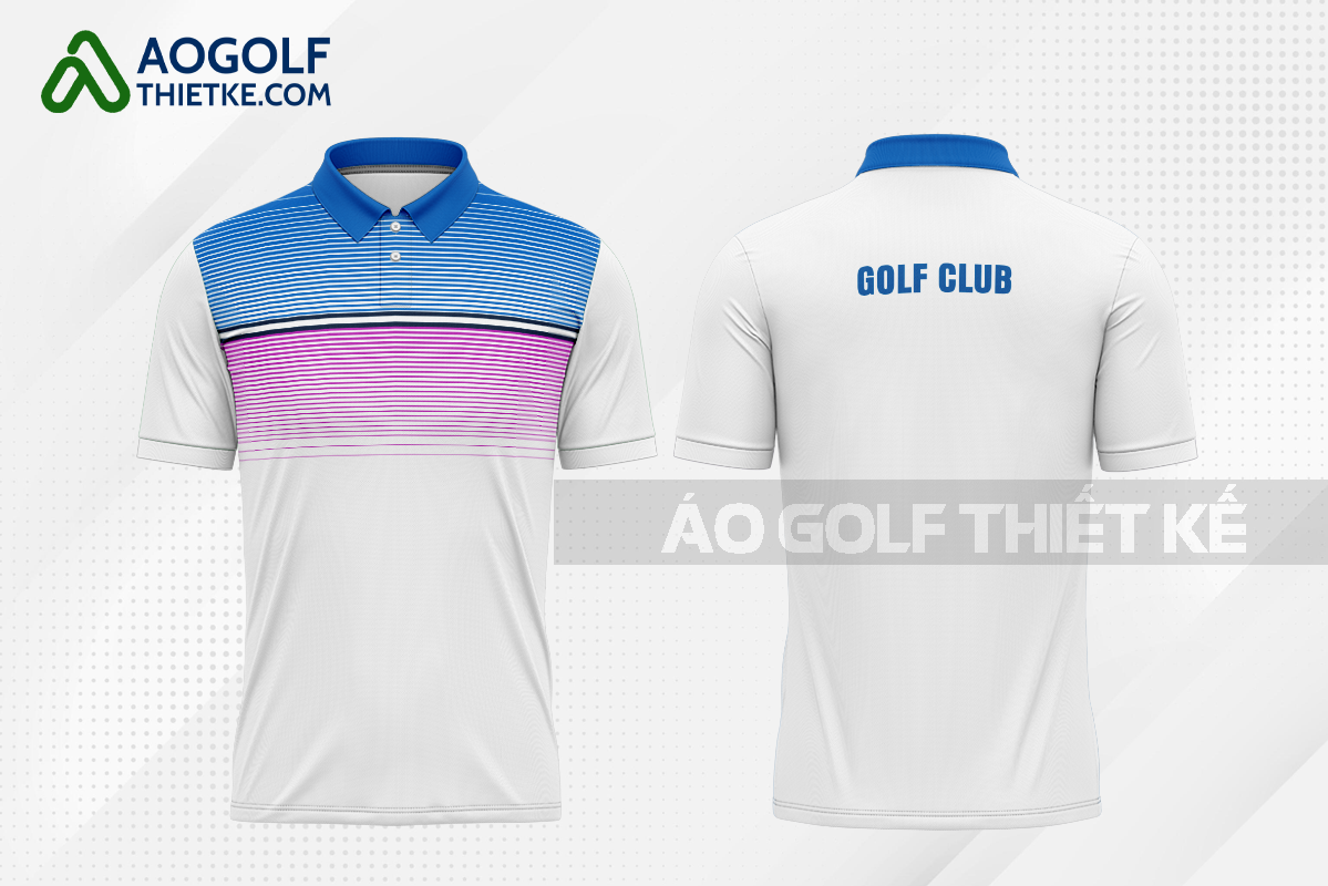 Mẫu áo thi đấu golf CLB Chư Prông màu xanh dương thiết kế chất lượng GF389