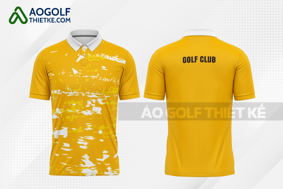 Mẫu áo thi đấu golf CLB Đà Bắc màu vàng thiết kế tốt nhất GF404