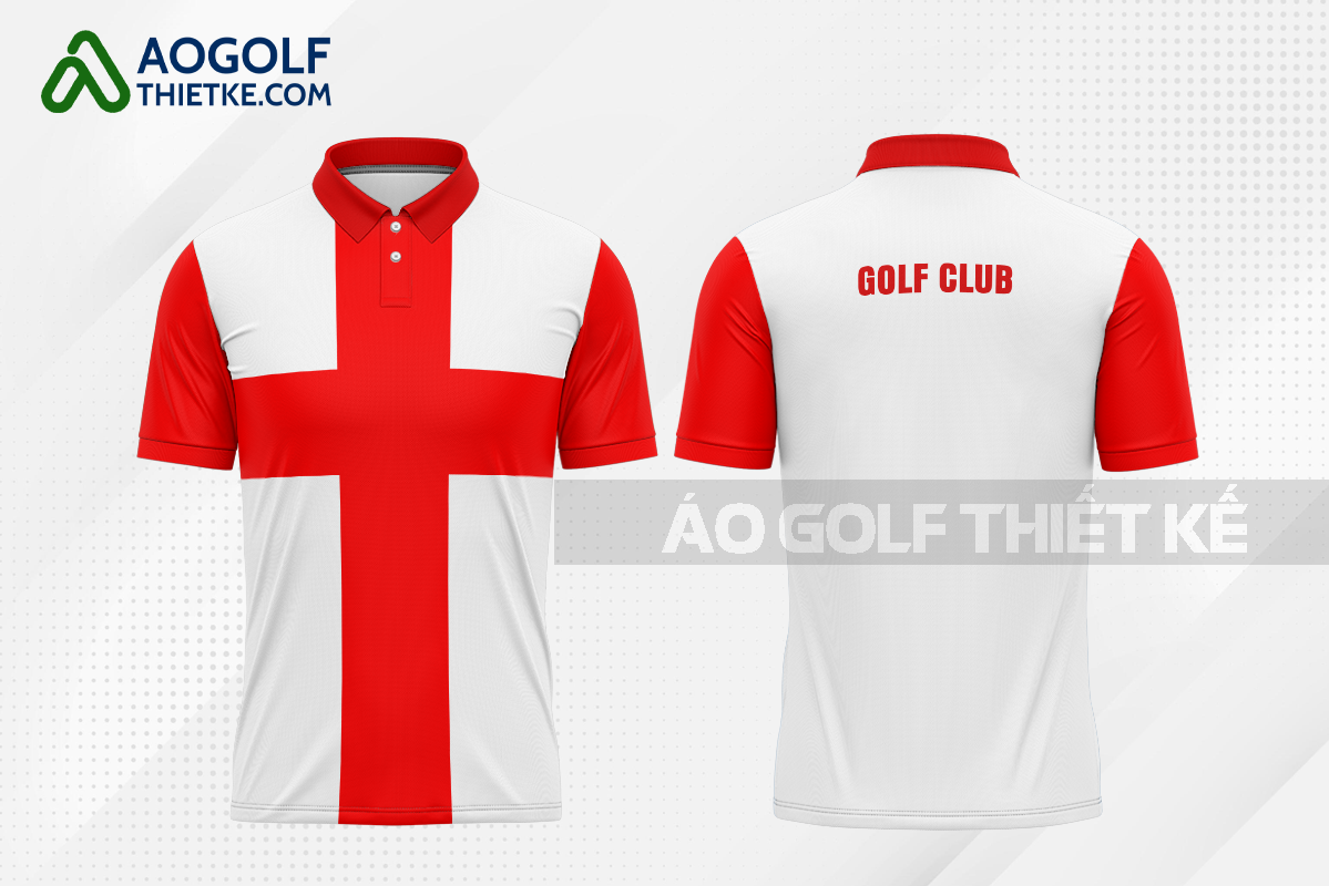 Mẫu áo thi đấu golf CLB Dương Kinh màu đỏ thiết kế chất lượng GF463