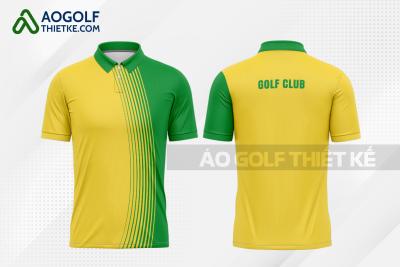 Mẫu áo thi đấu golf CLB Hạ Long màu vàng tự thiết kế GF493