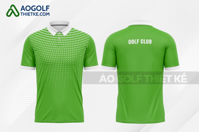 Mẫu áo thun golf CLB Bình Sơn màu xanh chuối thiết kế GF321