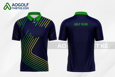 Mẫu áo thun golf CLB Cần Giờ màu tím than tự thiết kế GF351