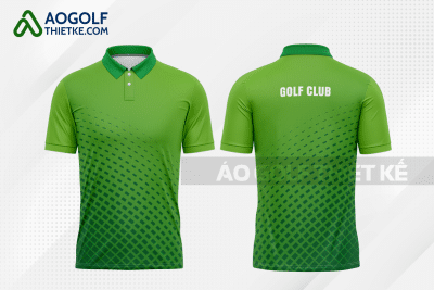 Mẫu áo thun golf CLB Châu Đức màu xanh lá thiết kế uy tín GF366