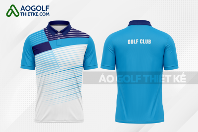 Mẫu áo thun golf CLB Đak Đoa màu xanh da trời thiết kế nam GF411