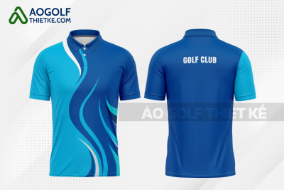 Mẫu áo thun golf CLB Dầu Tiếng màu xanh dương thiết kế chính hãng GF425