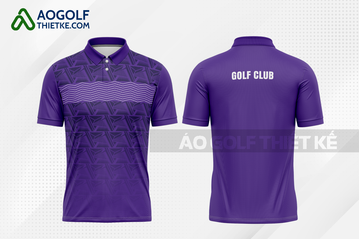 Mẫu áo thun golf CLB Đồng Xuân màu tím thiết kế nam GF455