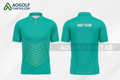 Mẫu áo thun golf CLB Gò Công Tây màu xanh ngọc thiết kế giá rẻ GF485