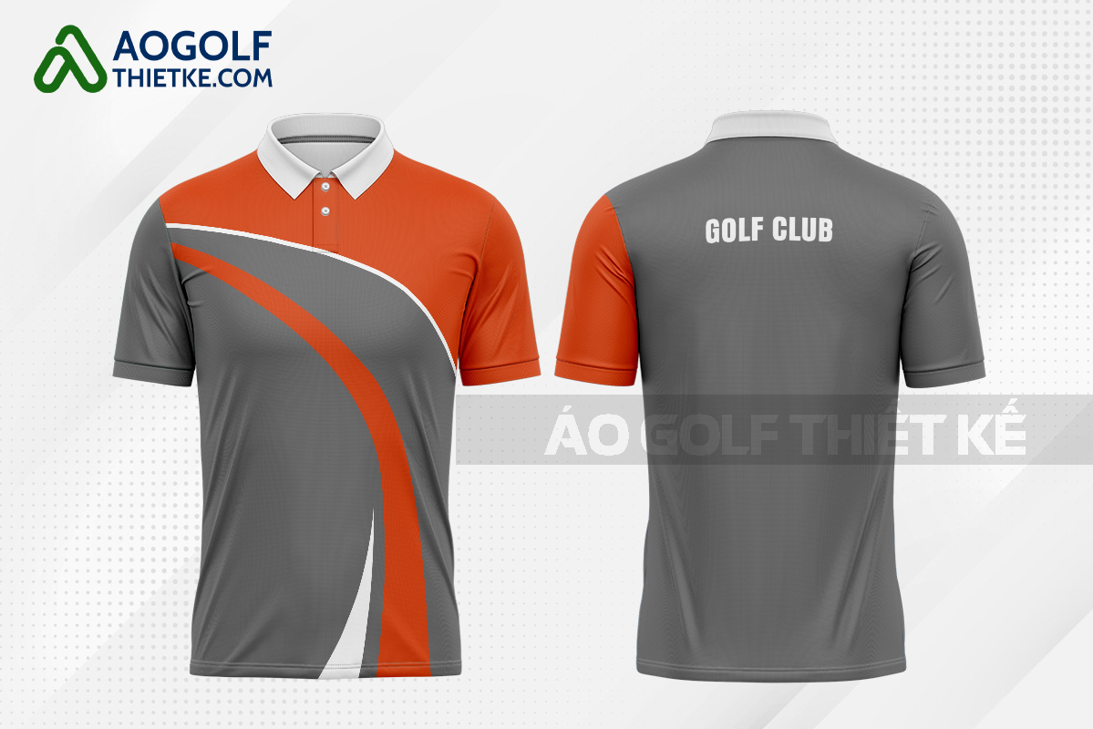 Mẫu đồng phục golf CLB Bình Long màu cam thiết kế GF318