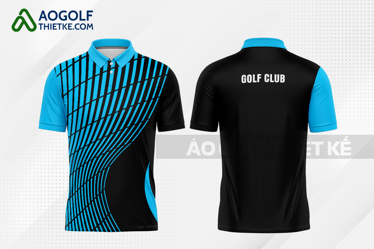 Mẫu đồng phục golf CLB Cẩm Thủy màu xanh da trời thiết kế đẹp GF348
