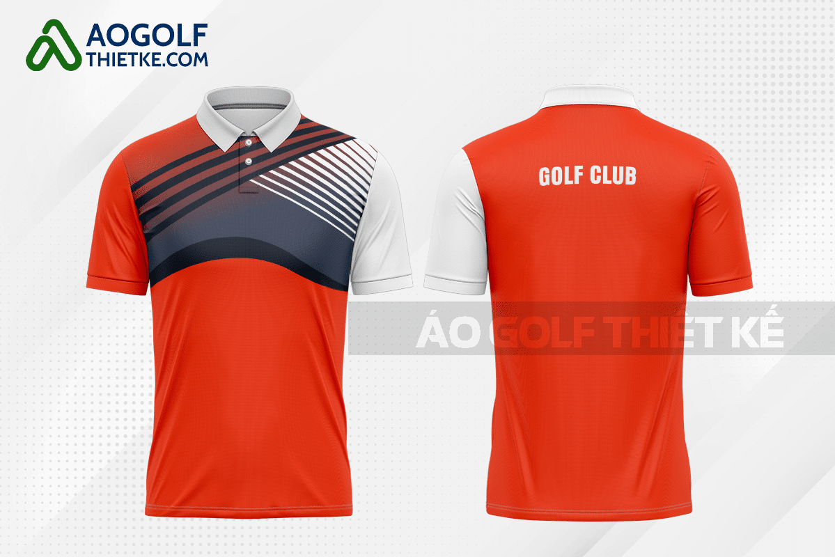Mẫu đồng phục golf CLB Cầu Kè màu cam tự thiết kế GF363