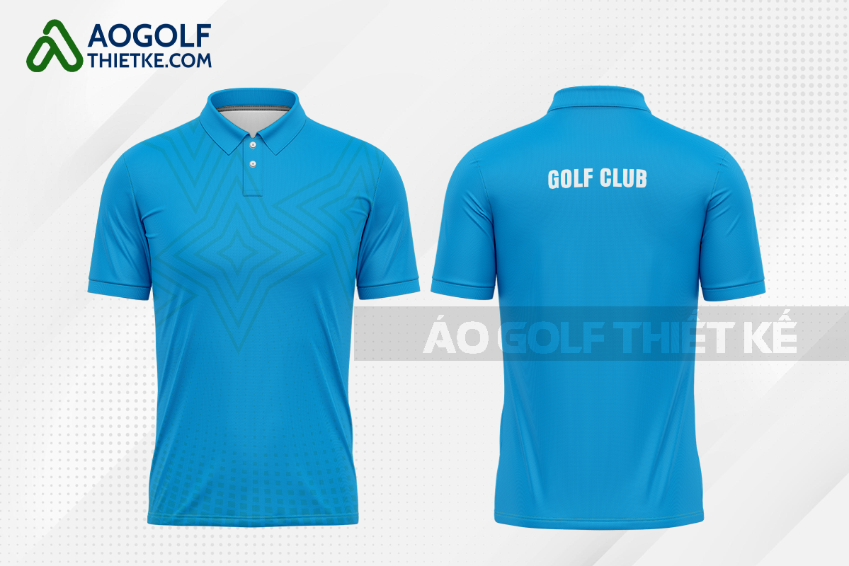 Mẫu đồng phục golf CLB Châu Thành A màu xanh da trời thiết kế uy tín GF378