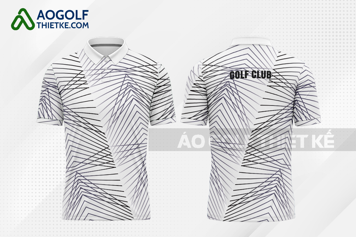 Mẫu quần áo đánh golf CLB Bố Trạch màu trắng tự thiết kế GF327