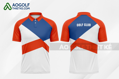 Mẫu trang phục thi đấu golf CLB Cái Bè màu cam thiết kế chính hãng GF335