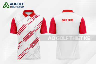 Mẫu trang phục thi đấu golf CLB Cồn Cỏ màu đỏ thiết kế chính hãng GF395